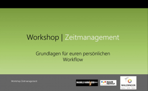 Online-Unternehmeraustausch "Zeitmanagement"